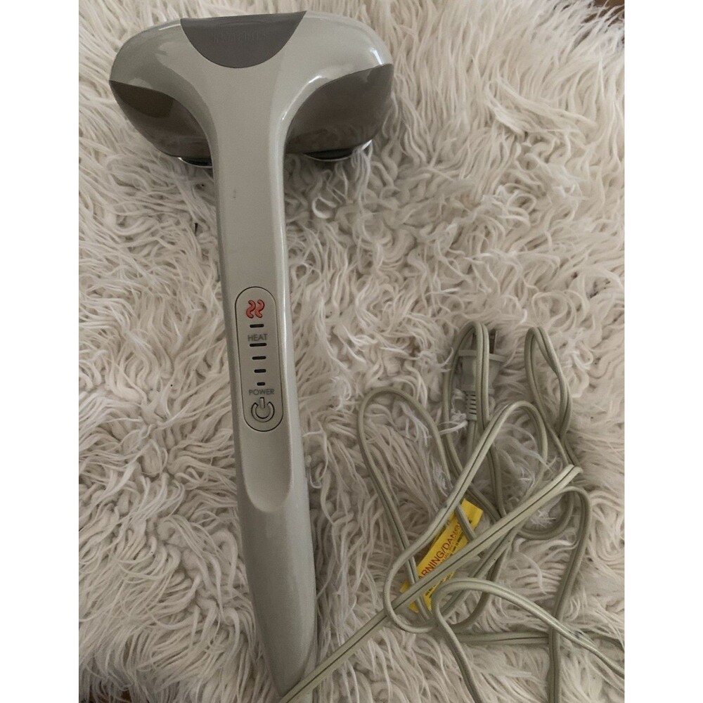 HoMedics Dual Head Percussion Action Plus Massager Heat HHP-350 Tested Works